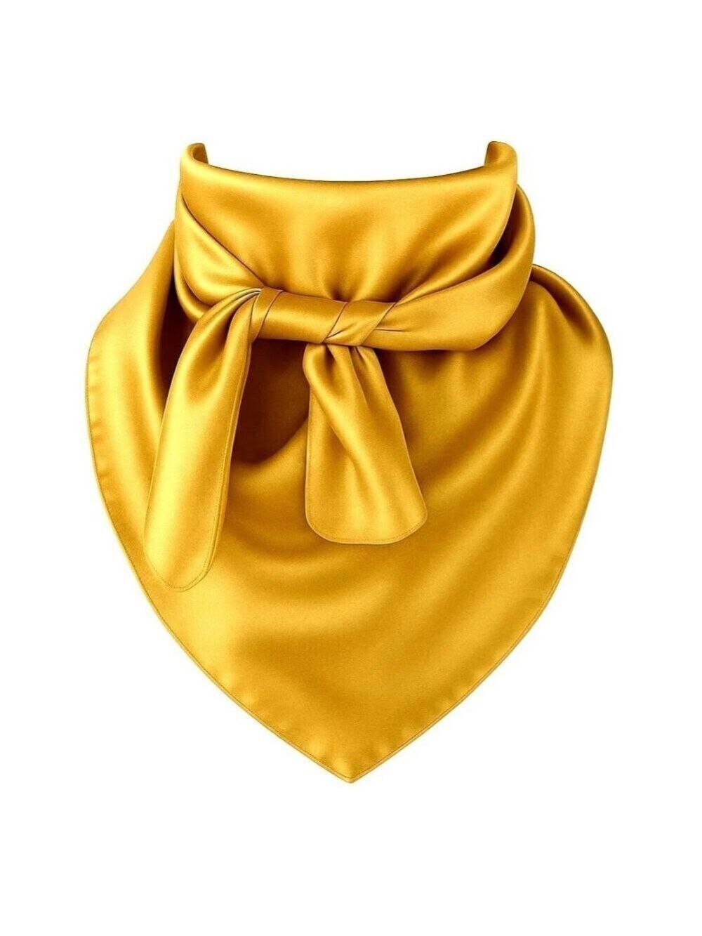Bright Gold Wild Rag Scarf 35x35 Satin Western Cowgirl Bandana